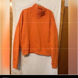 OUTDOOR VOICES Half zip made with 100% organic cotton  SWEATSHIRT SZ L